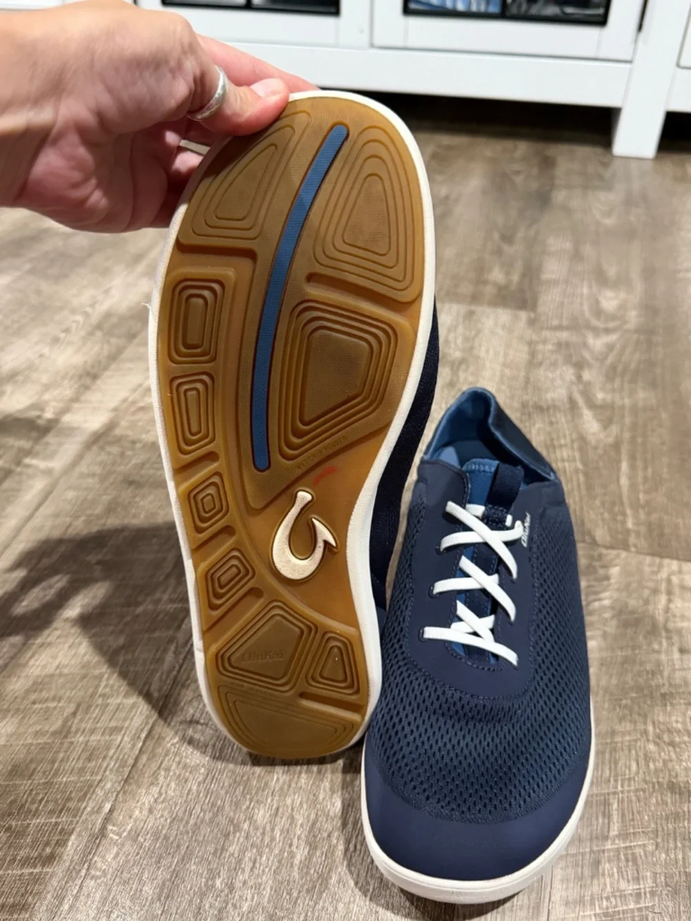 Moku Pae Men's Boat Shoes - Trench Blue/Off White | OluKai
